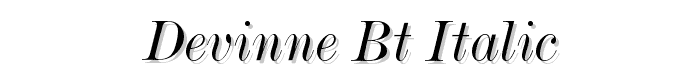 DeVinne BT Italic font
